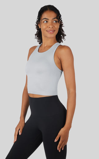 Ribbed Tank  with Padded Bra