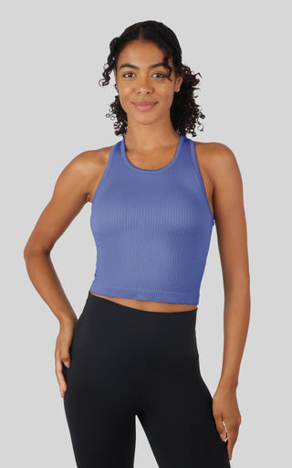 Ribbed Tank  with Padded Bra