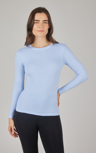 Seamless Caddy Long Sleeve Crew Neck Top