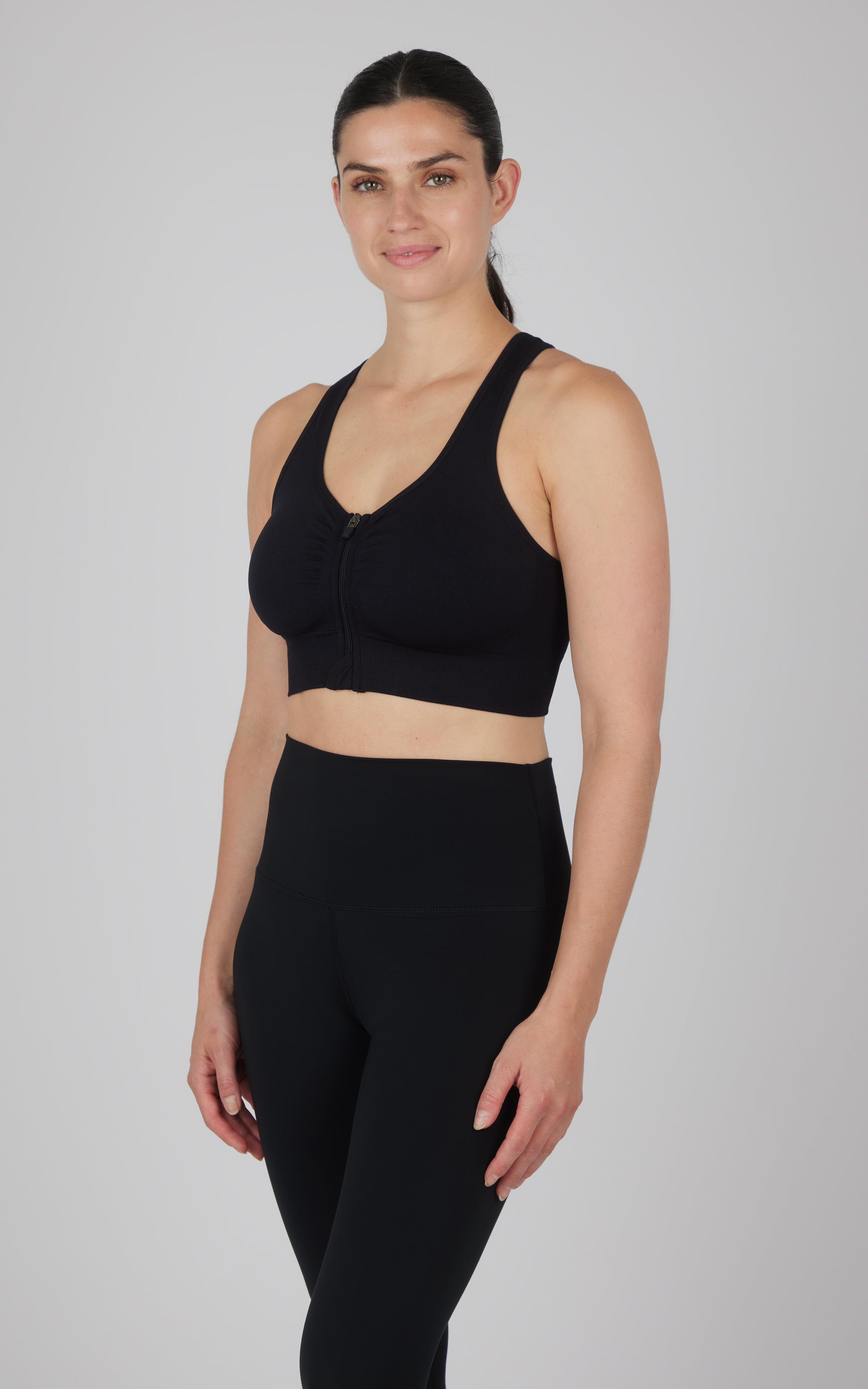 Seamless Katie Front Zip Bra Top