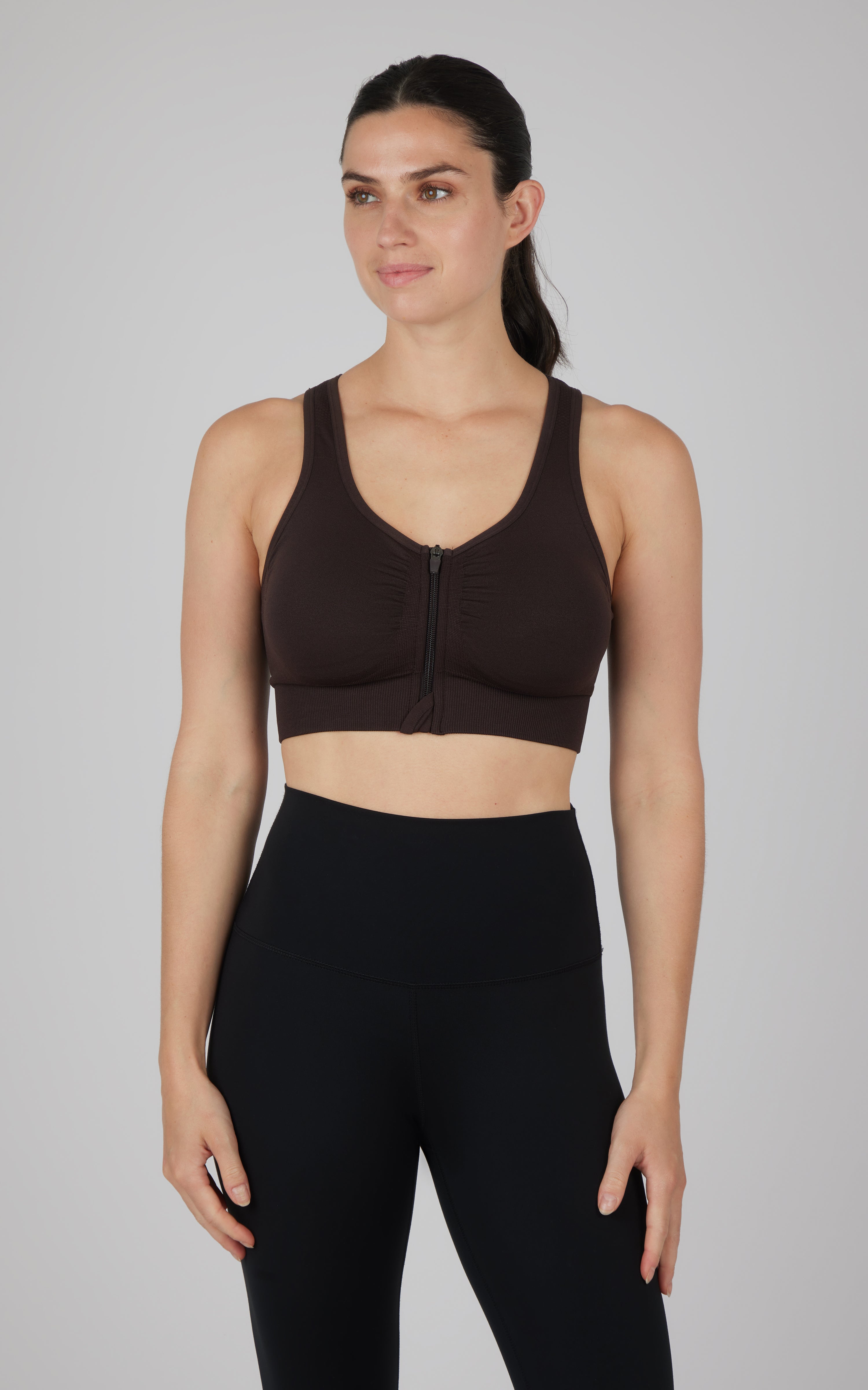 Seamless Katie Front Zip Bra Top