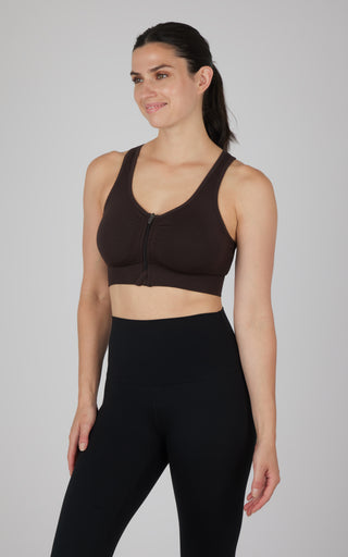 Seamless Katie Front Zip Bra Top