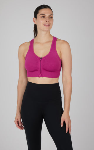 Seamless Katie Front Zip Bra Top