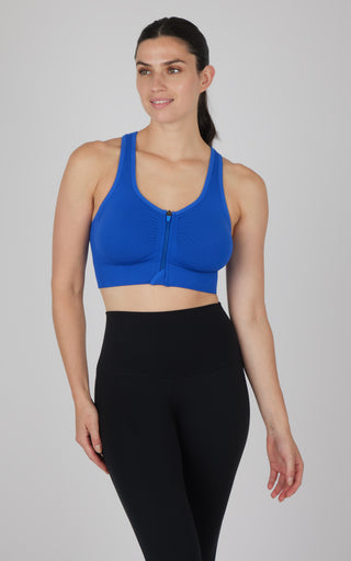 Seamless Katie Front Zip Bra Top