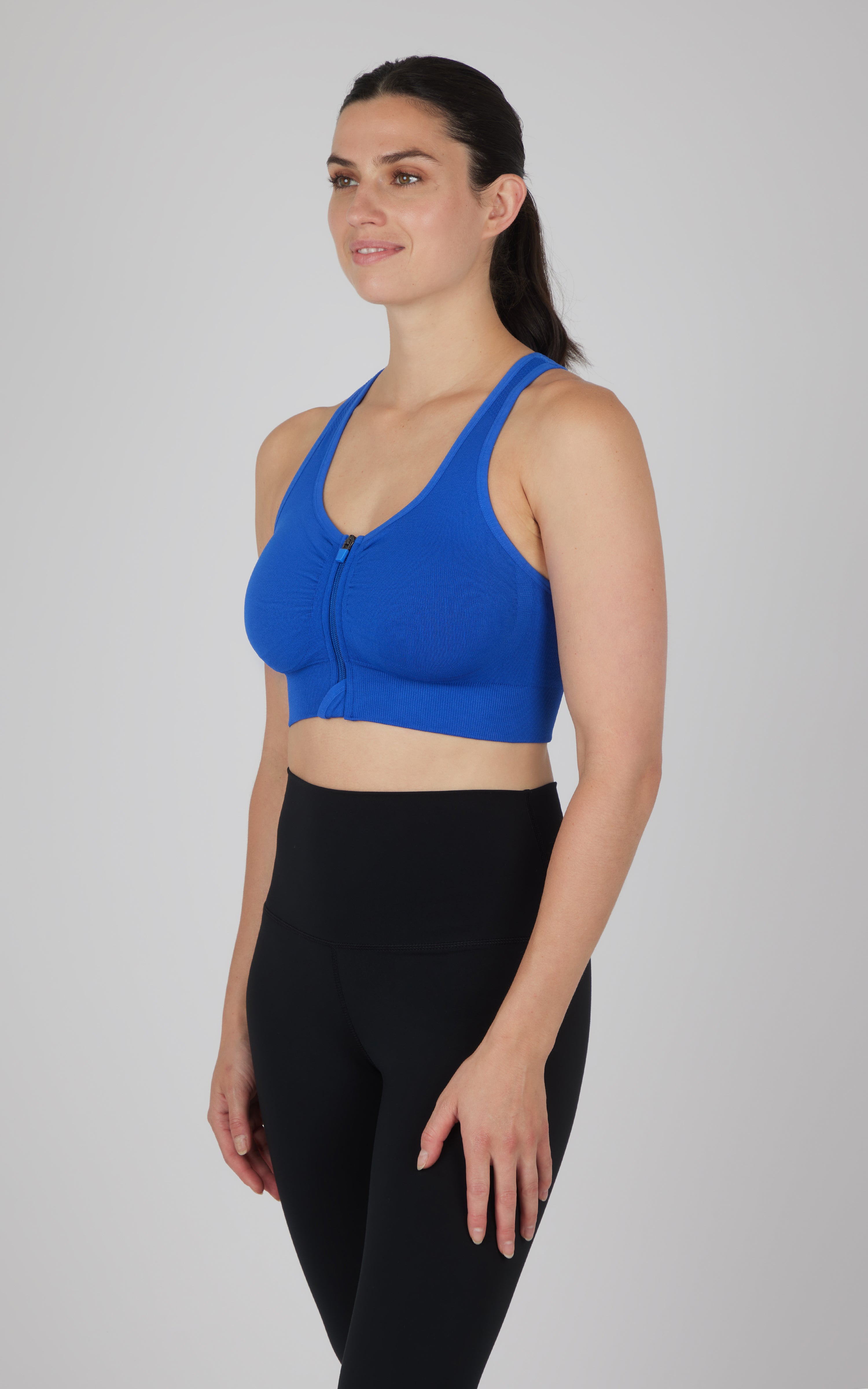 Seamless Katie Front Zip Bra Top