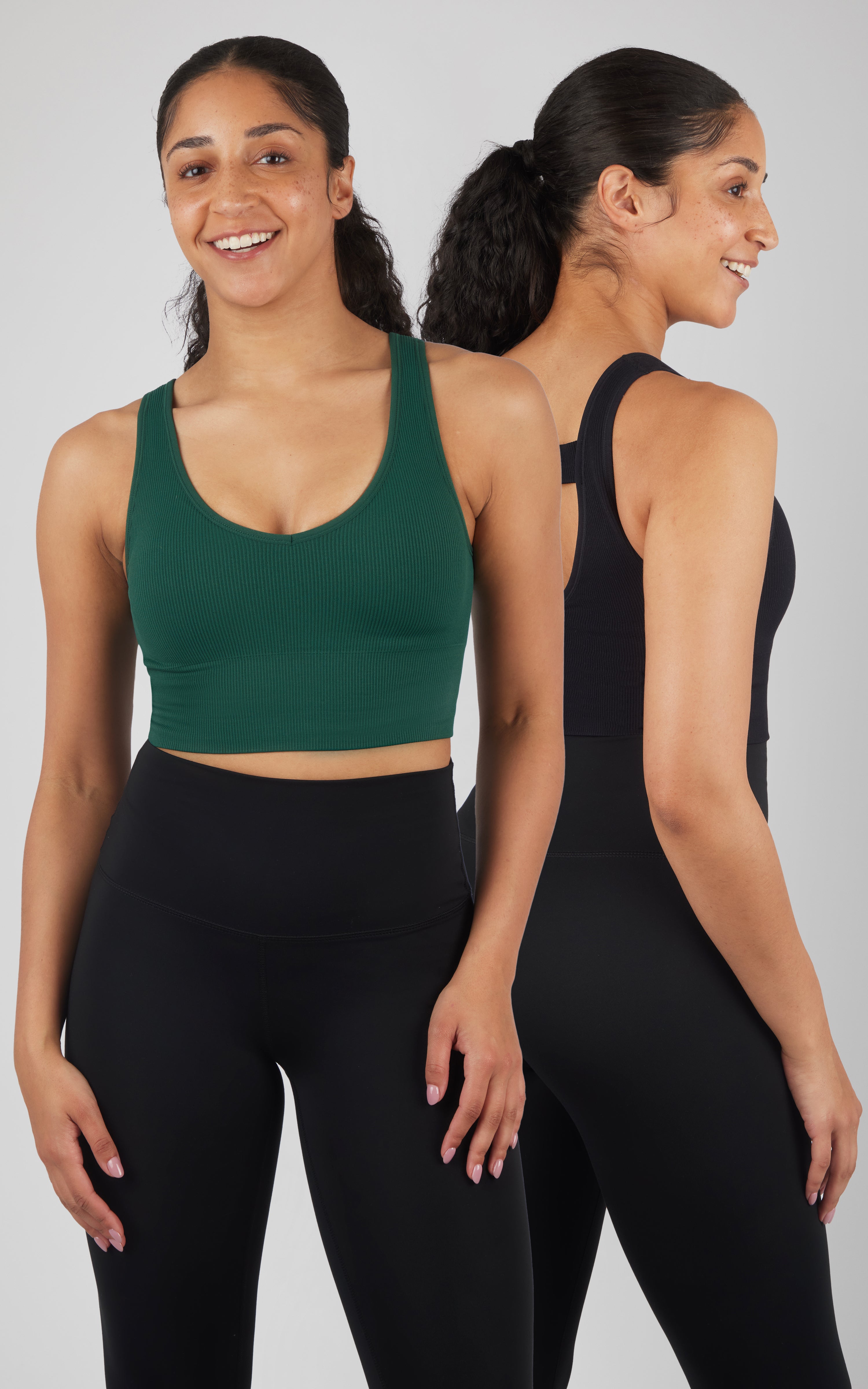 2 Pack Ribbed V-Neck Tank