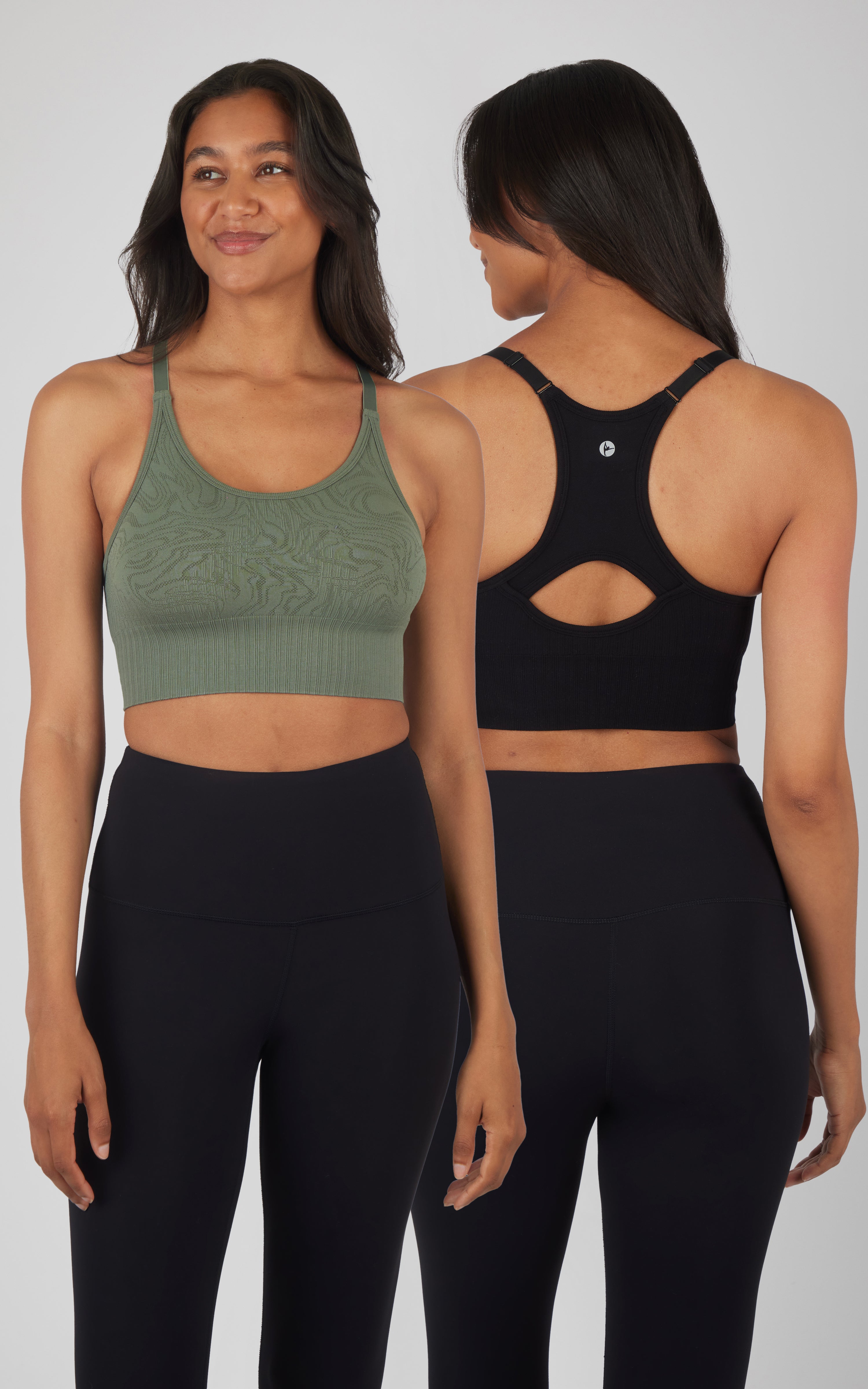 2 Pack Seamless Noah Marble Bra Top