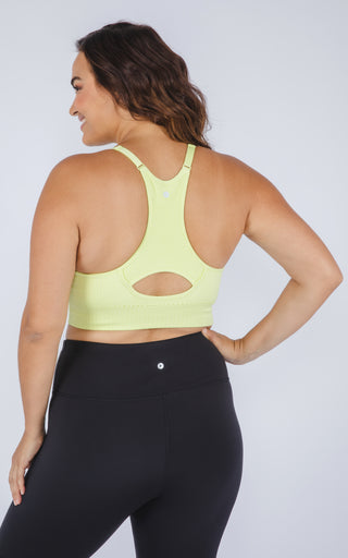 Plus Seamless Racerback Sports Bra with Keyhole