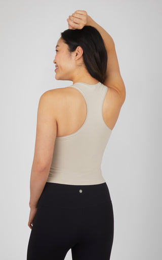 2 Pack Seamless  Racerback Tank Top with Built in Bra