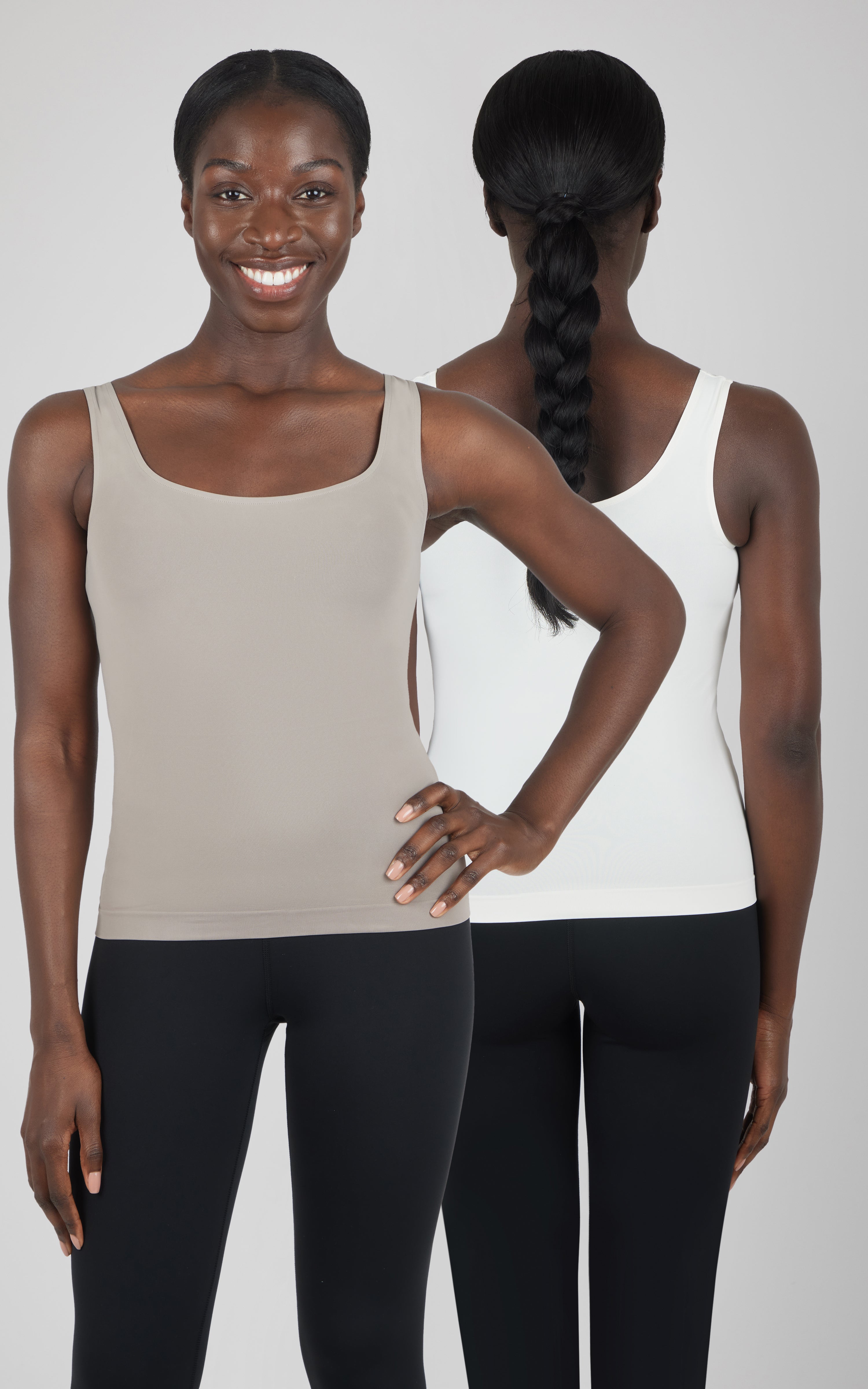 2 Pack Scoop Neck Devon Fitted Tank Top