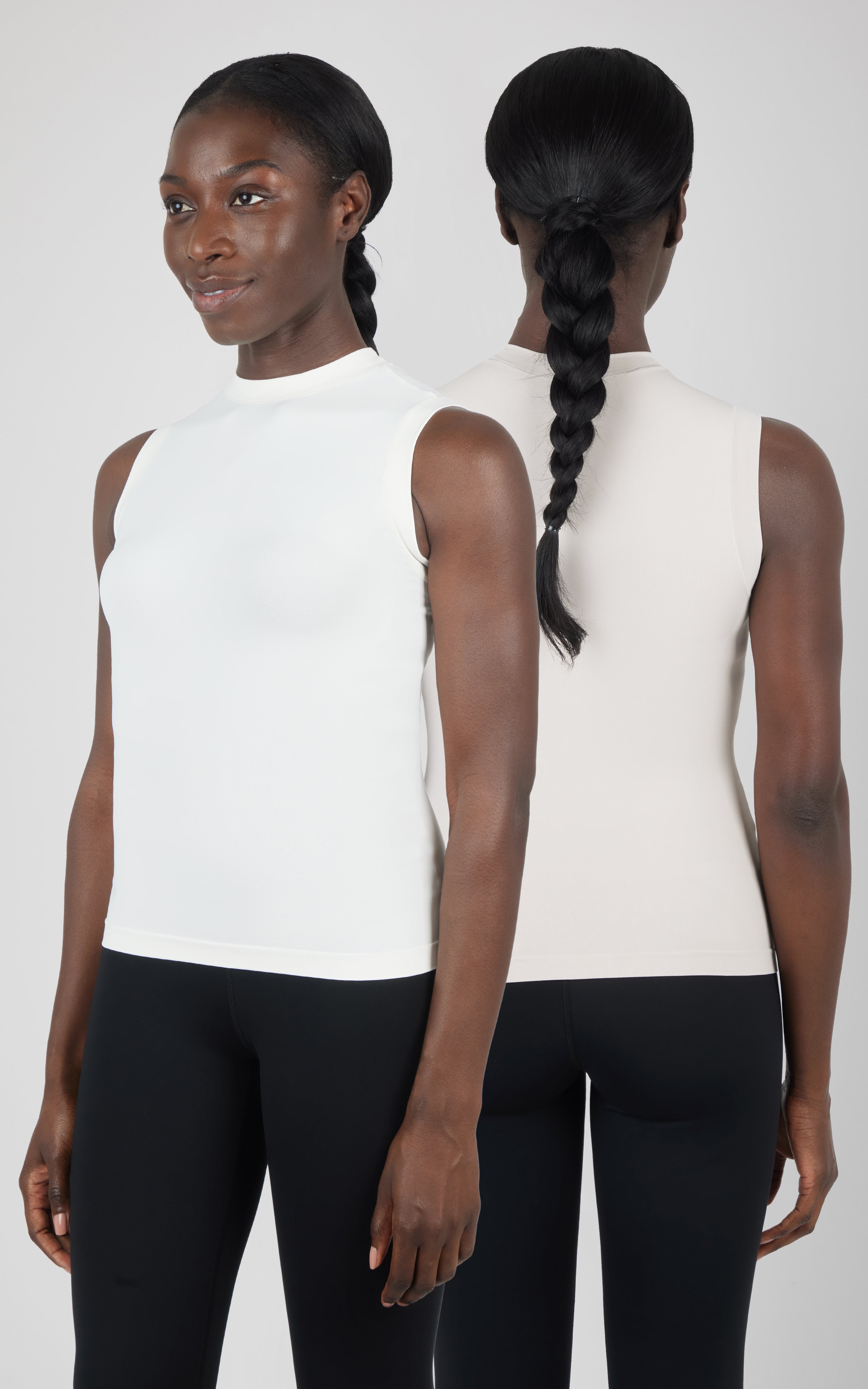 2 Pack Mock Neck Presley Fitted Tank Top