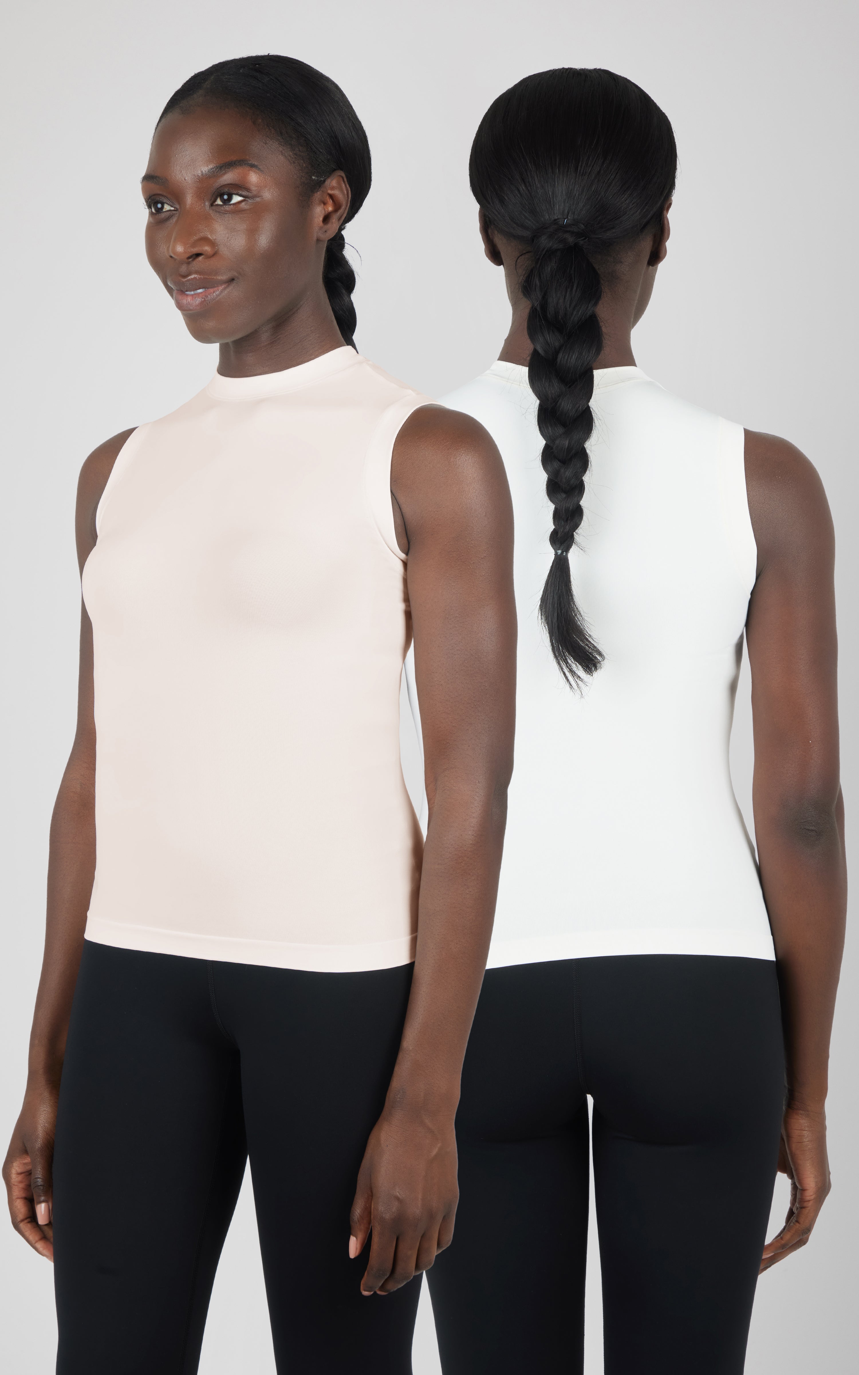 2 Pack Mock Neck Presley Fitted Tank Top