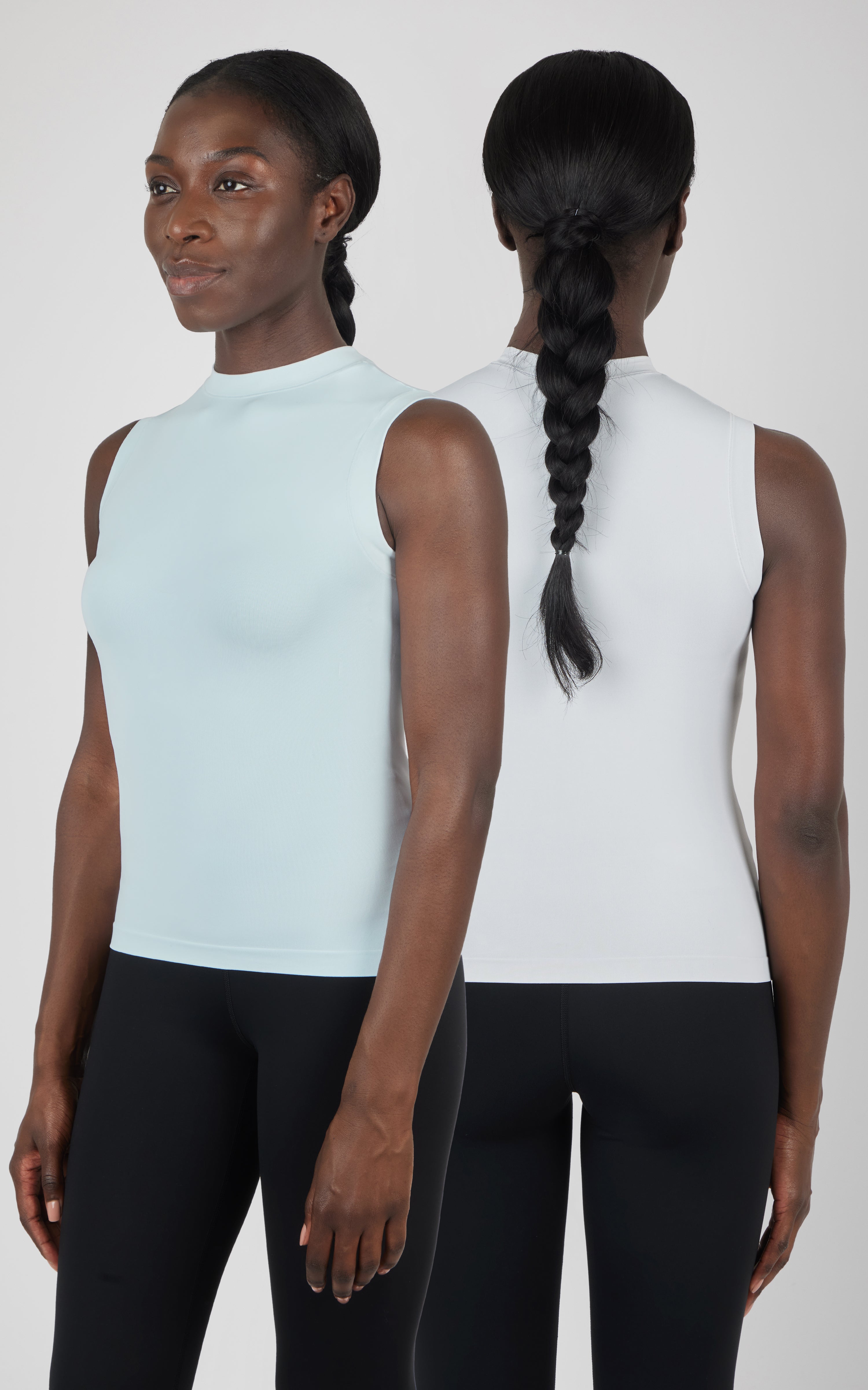 2 Pack Mock Neck Presley Fitted Tank Top