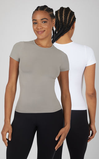 2 Pack Crew Neck Short Sleeve Top