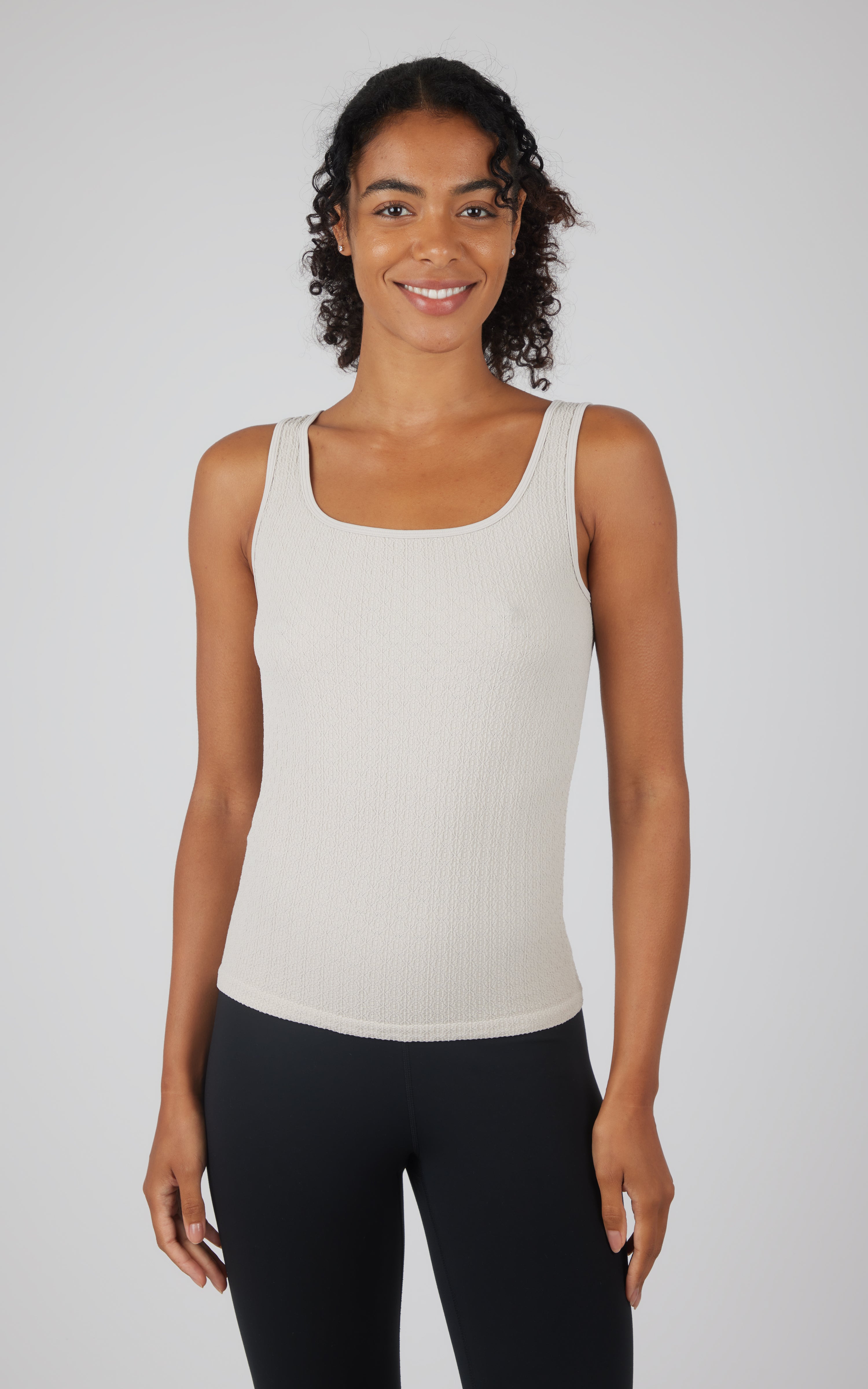 2 Pack Textured Seamless Katryna Square Neck Tank and Seamless Katryna Square Neck Tank