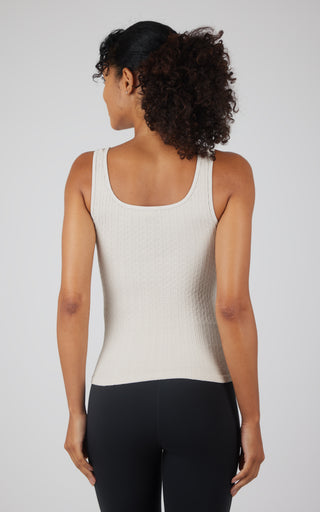 2 Pack Textured Seamless Katryna Square Neck Tank and Seamless Katryna Square Neck Tank