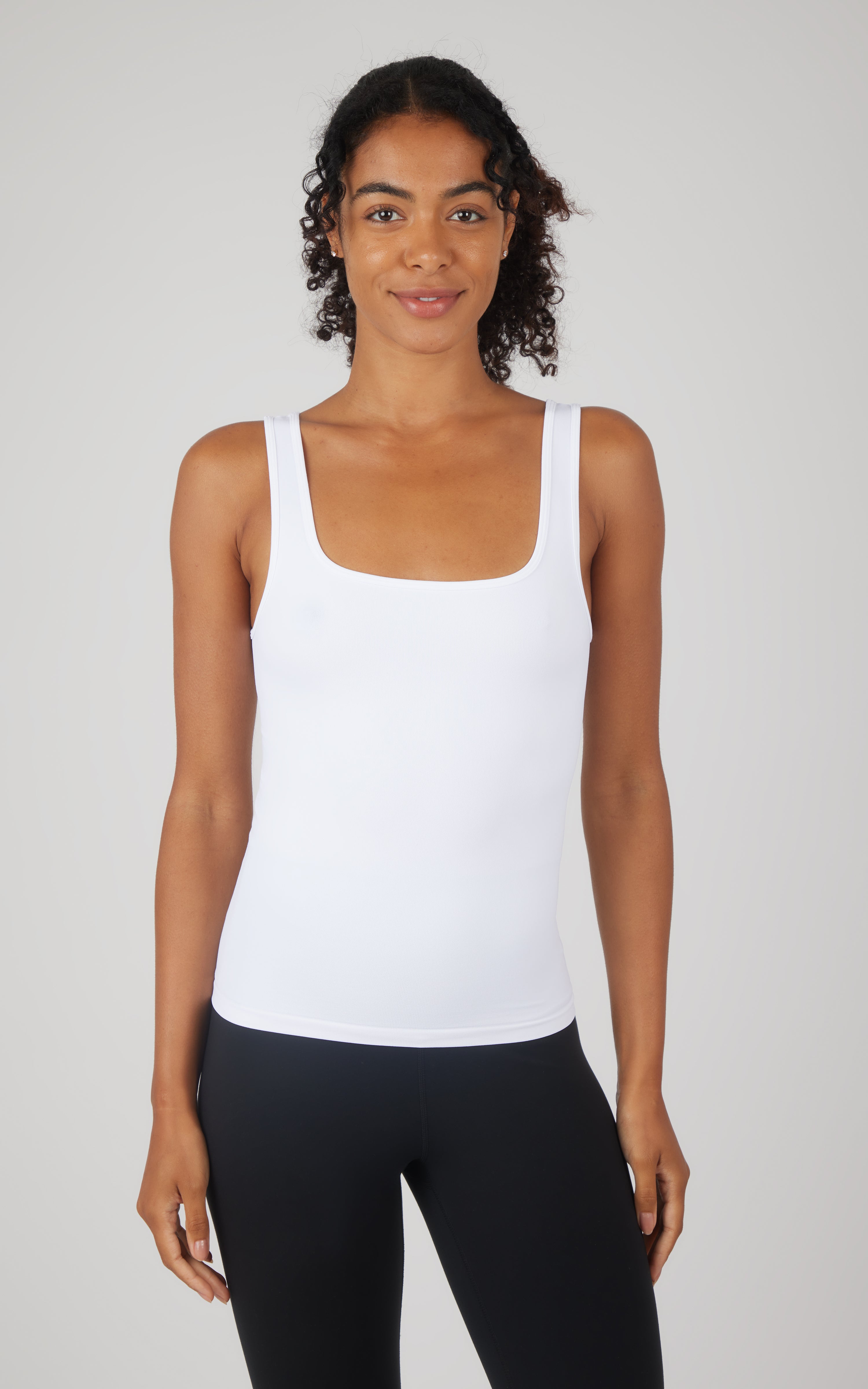 2 Pack Textured Seamless Katryna Square Neck Tank and Seamless Katryna Square Neck Tank