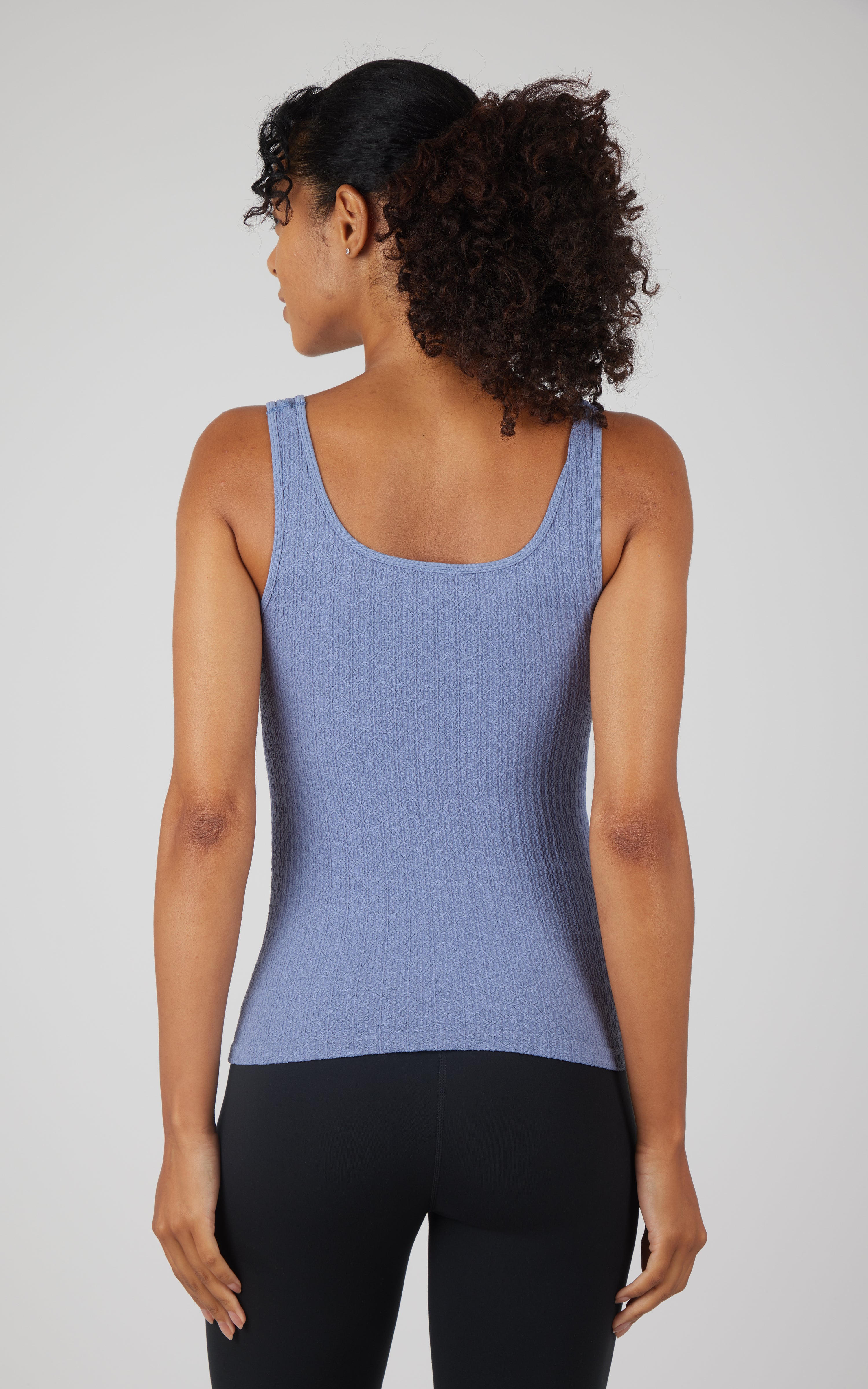 2 Pack Textured Seamless Katryna Square Neck Tank and Seamless Katryna Square Neck Tank