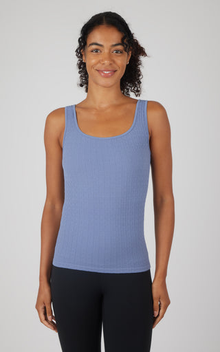 2 Pack Textured Seamless Katryna Square Neck Tank and Seamless Katryna Square Neck Tank