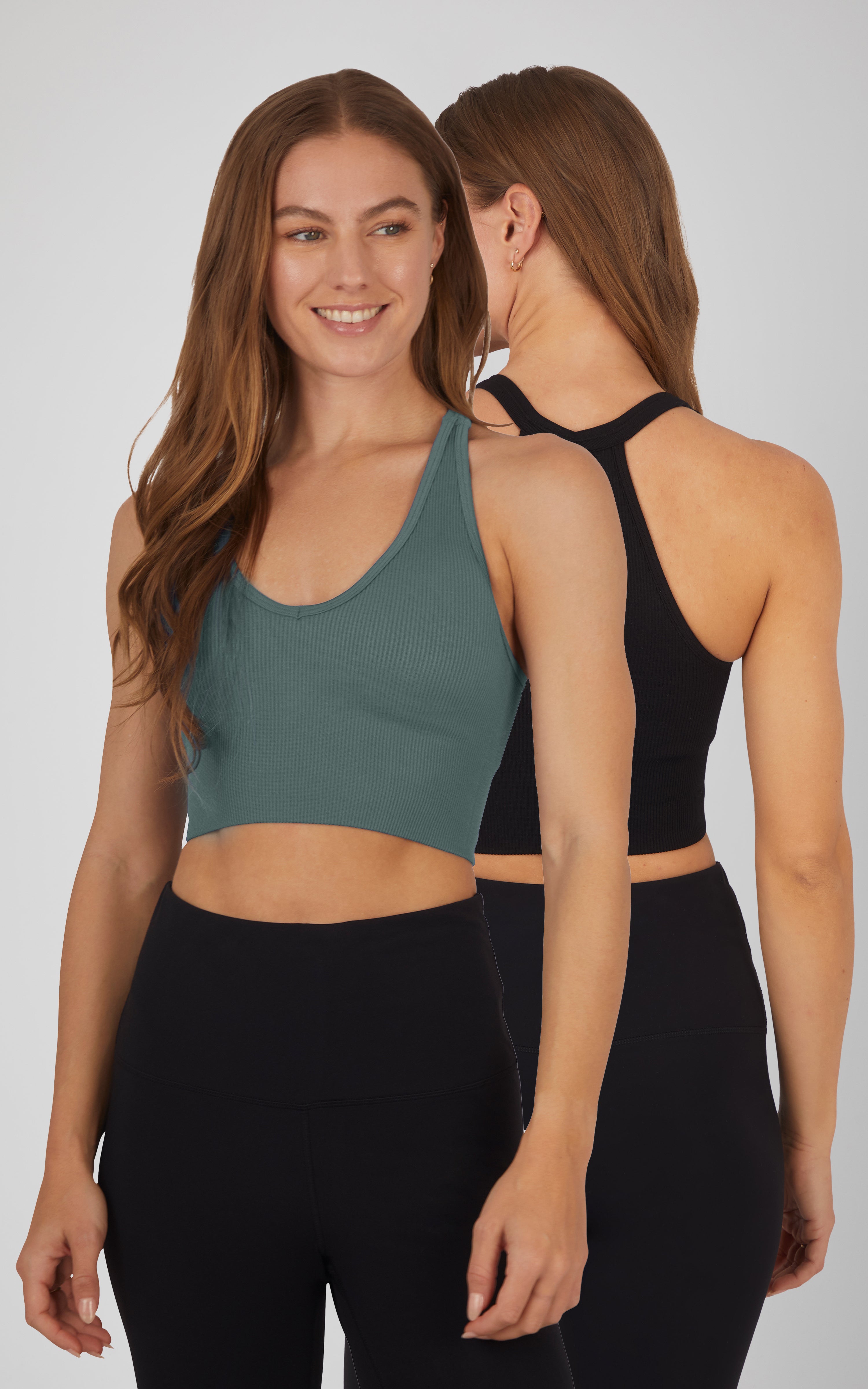 2-Pack Ribbed Seamless Day Dreamer V-Neck Bra Tank