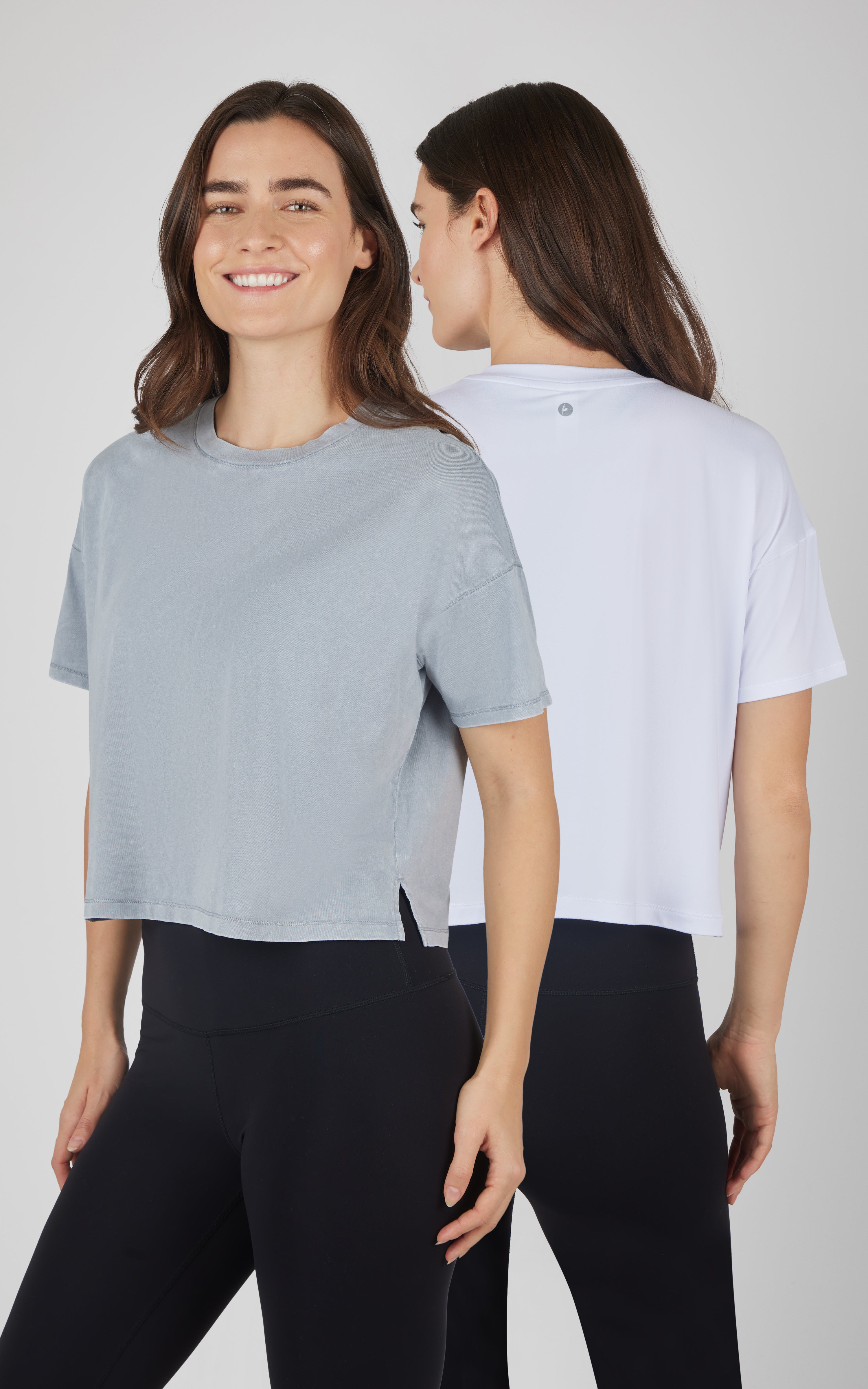 2 Pk  One Stone Washed Pima Cotton Tee and One Super Soft Tee