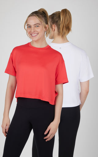 2 Pk Super Soft Echo Boxy Short Sleeve Top