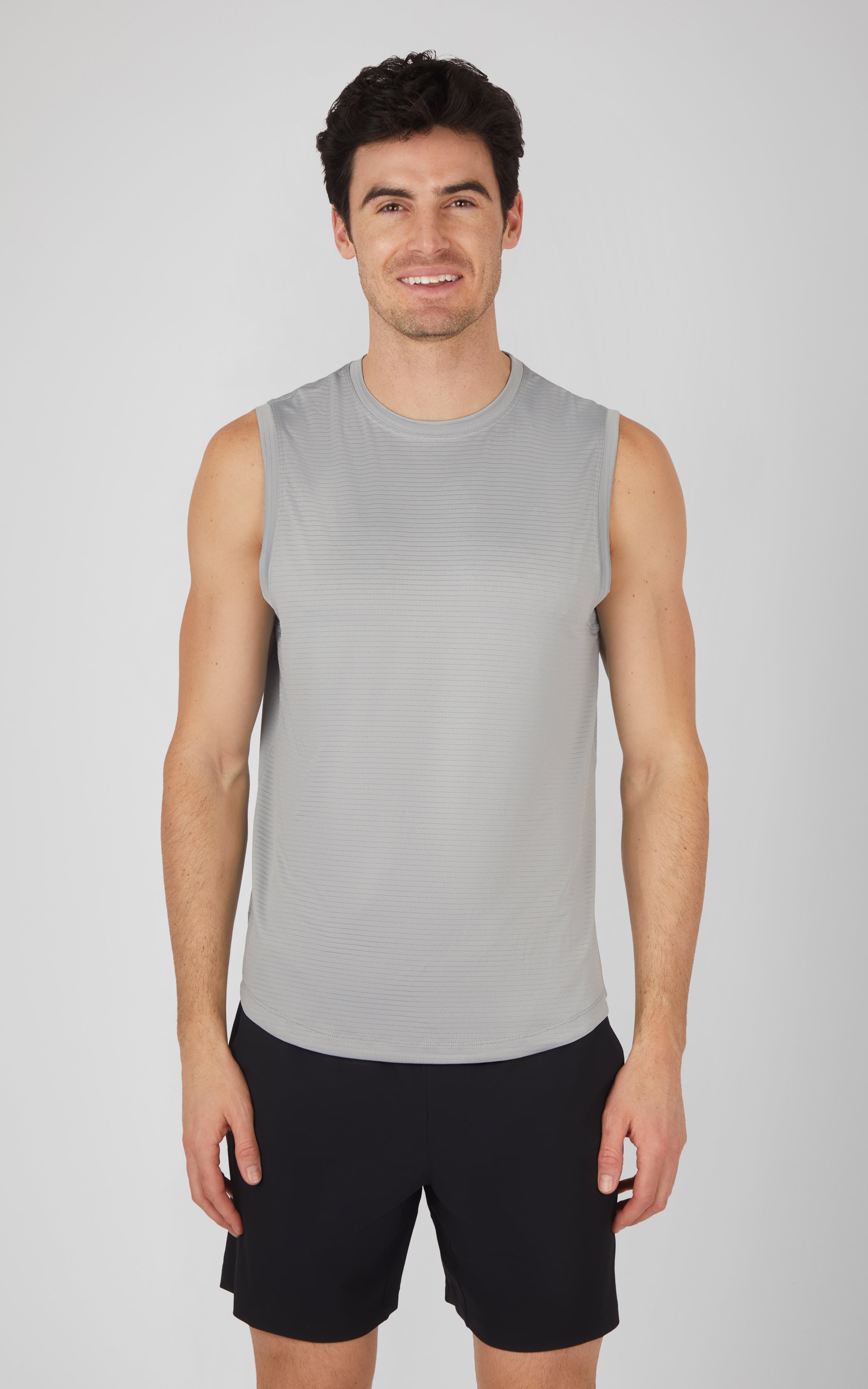 90 Degree by Reflex Mens Air Sense Iconic Textured Muscle Tank Black x Large