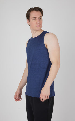 Mens Cationic Two Tone Heather Pace Muscle Tank