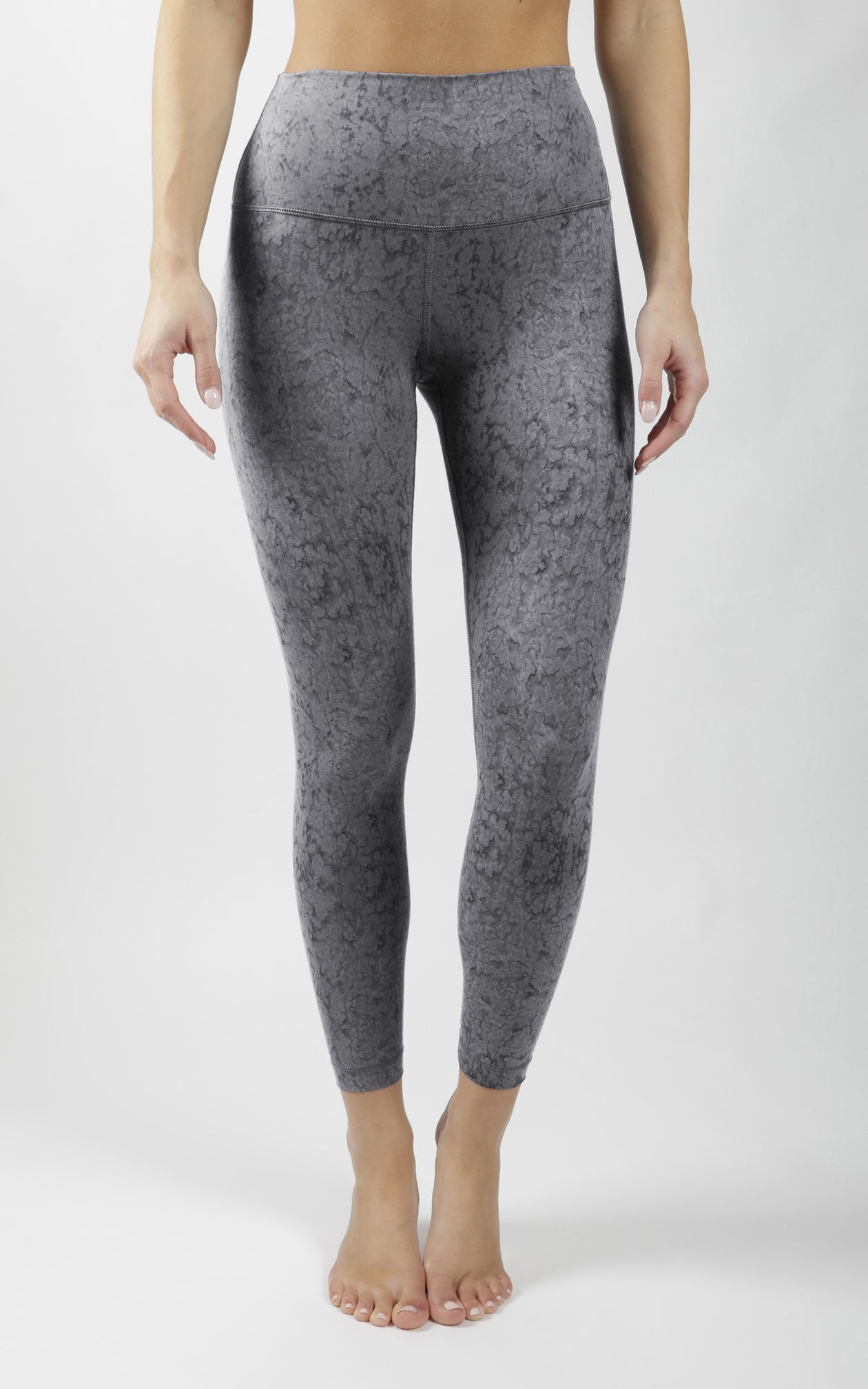 90 Degree by Reflex Leopard Print Black Gray Yoga Pants Size L