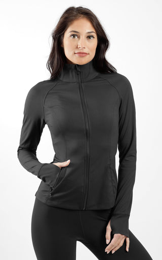 90 Degree By Reflex Womens Carbon Interlink Full Zip Jacket - Deep Forest -  Large : Target