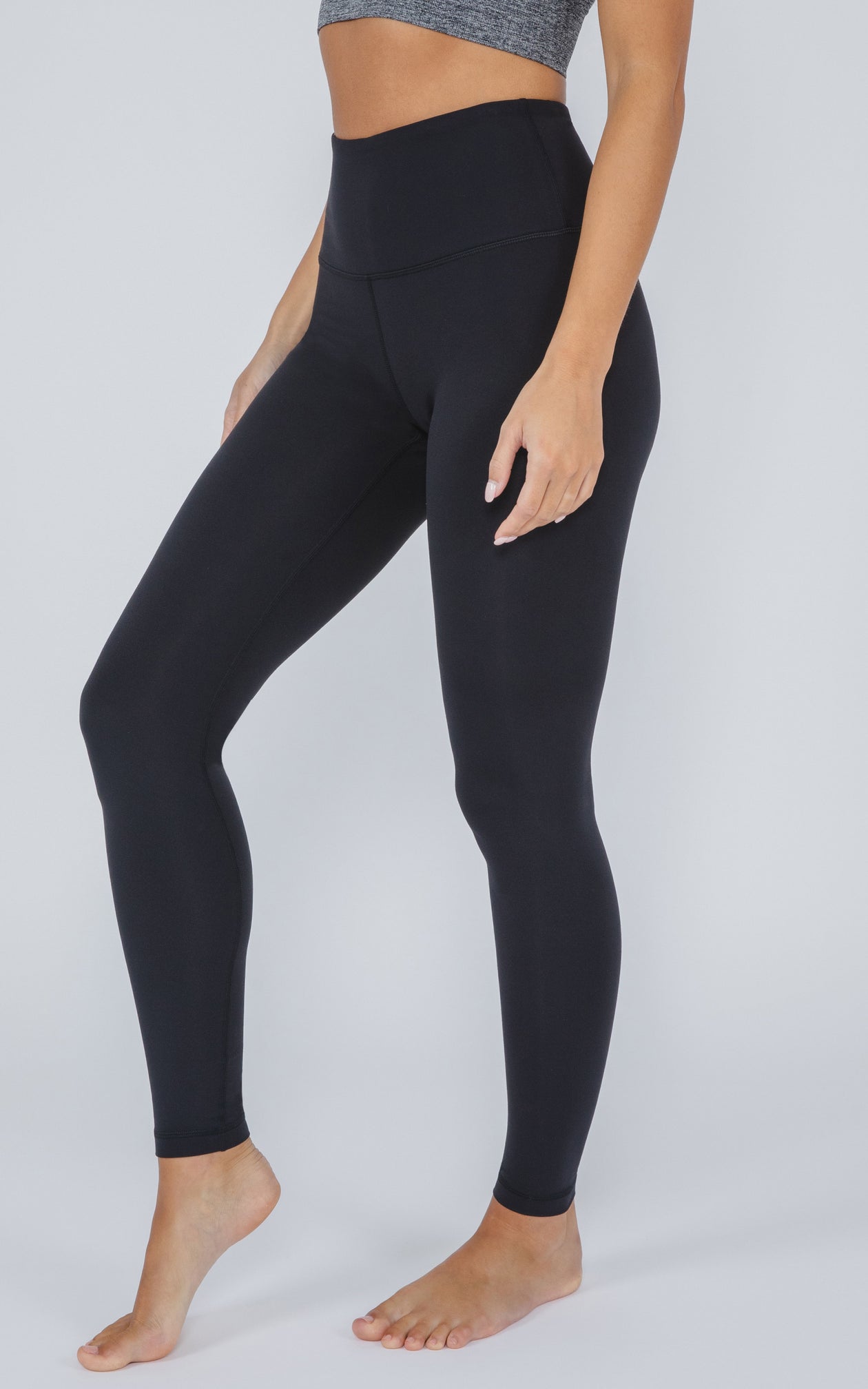 Yogalicious Women's Nude Tech Full Length Leggings With Side Pockets