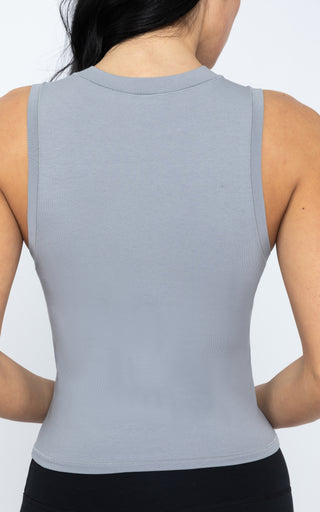 Airlite Cotton Mock Neck Tank