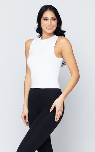 Airlite Cotton Mock Neck Tank